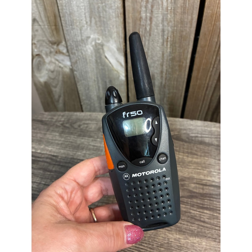 Motorola Talkabout FR50 Walkie Talkie Two Way Radio Gray Orange Vintage 1999